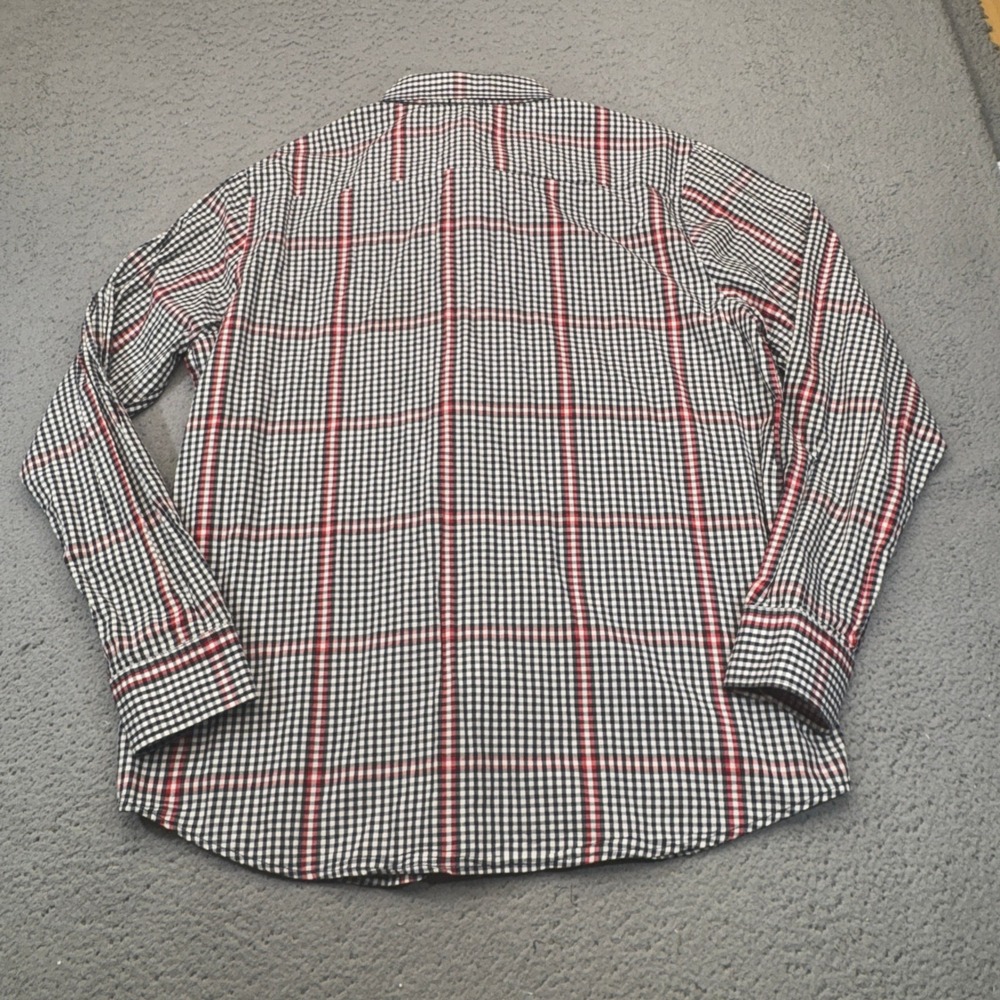 LRG Lifted Research Group Shirt Mens 2XL Navy Red Plaid Streetwear Retro Rare - Picture 8 of 9